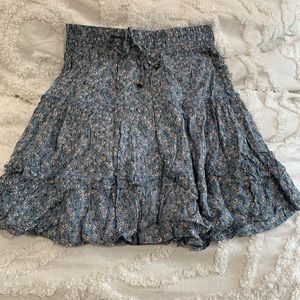 Ruffle floral skirt
